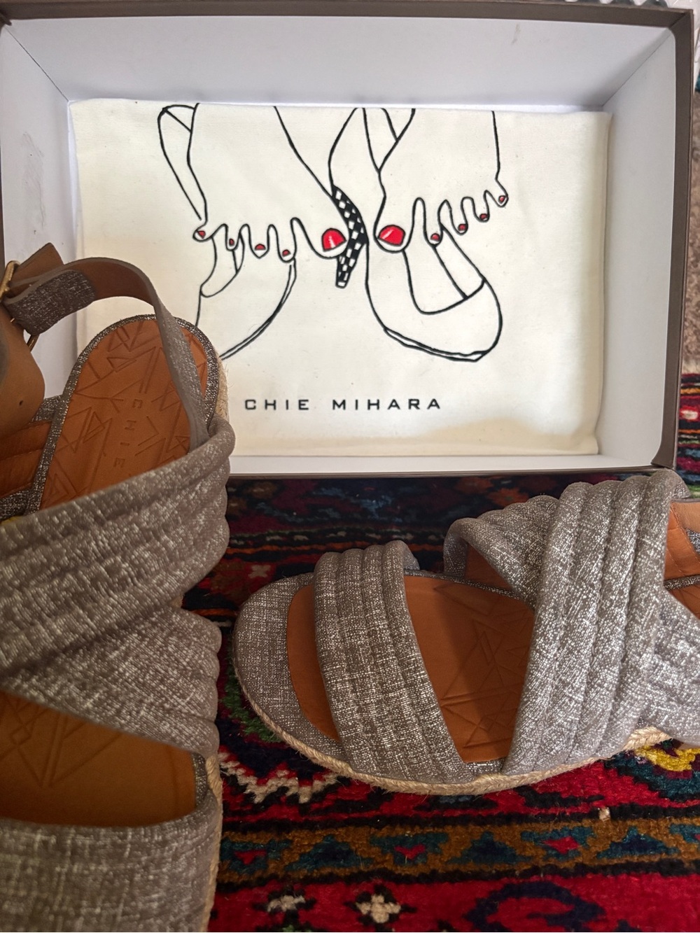 Sz 40 chie mihara haiko Saco espidrille strapping sandal - Picture 2 of 8